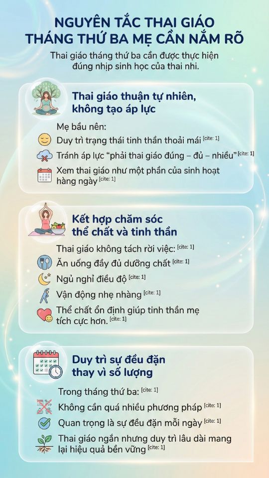 nguyên tắc thai giáo tháng thứ ba